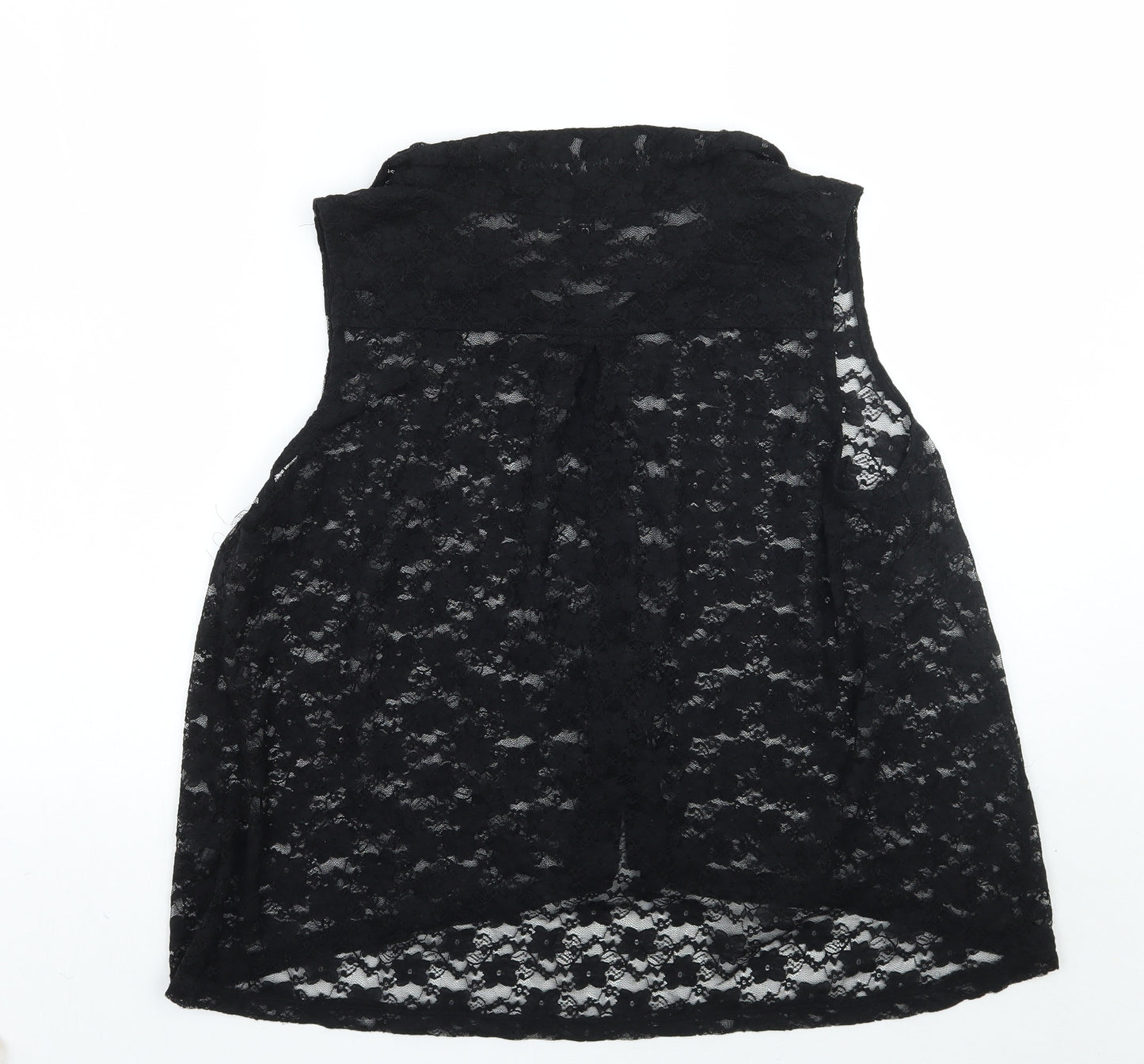 H&M Womens Black   Basic Button-Up Size 16