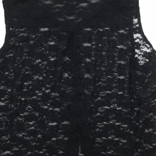 H&M Womens Black   Basic Button-Up Size 16
