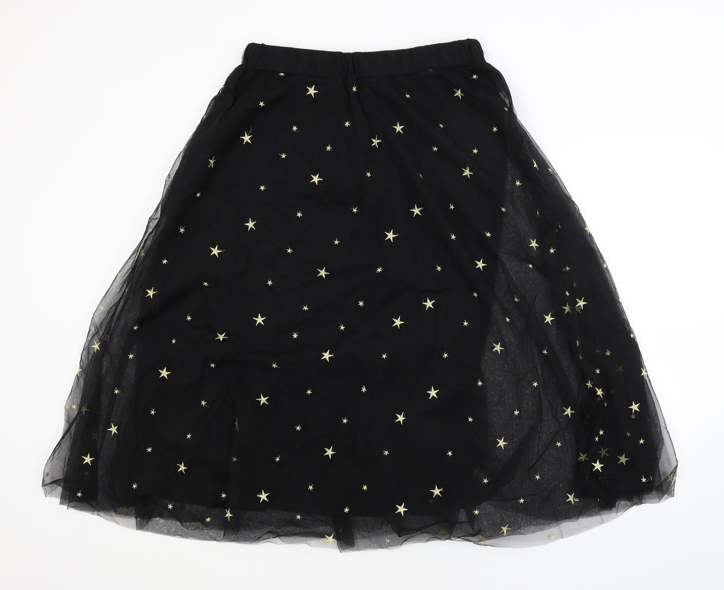 VERO MODA Womens Black Argyle/Diamond  A-Line Skirt Size XL