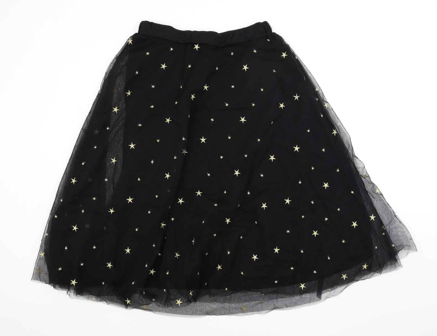 VERO MODA Womens Black Argyle/Diamond  A-Line Skirt Size XL