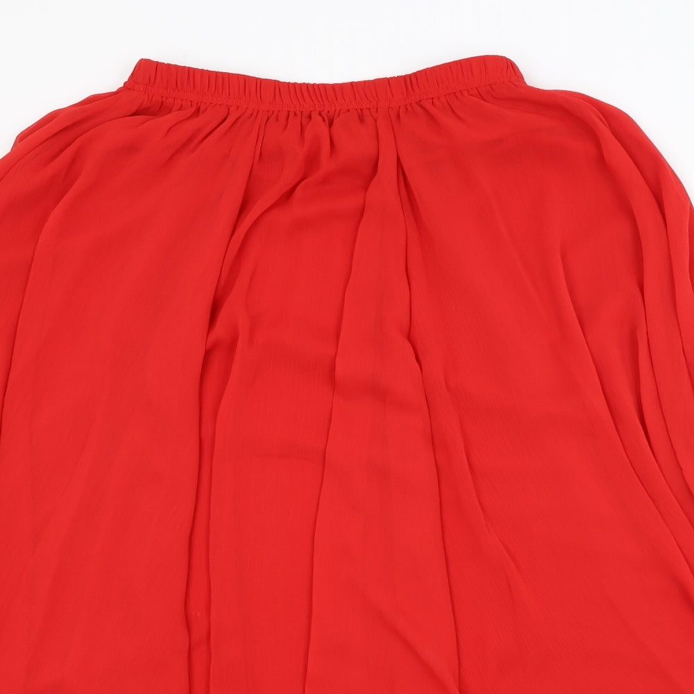 Preworn Womens Red   A-Line Skirt