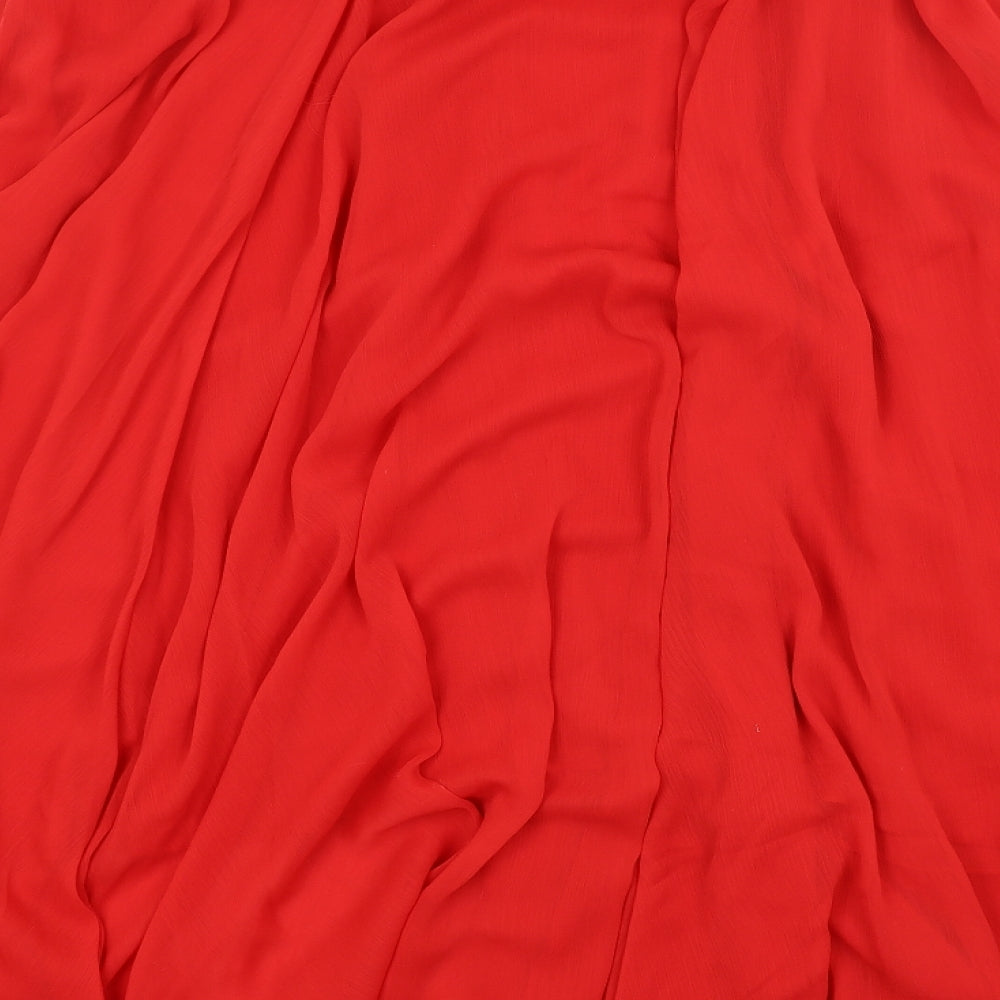 Preworn Womens Red   A-Line Skirt