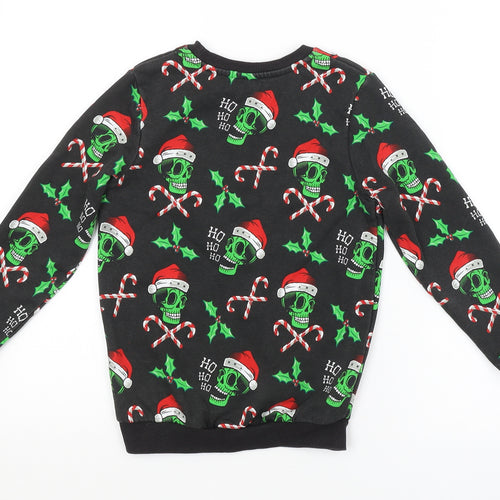 TU Girls Grey Geometric  Pullover Jumper Size 6 Years  - CHRISTMAS