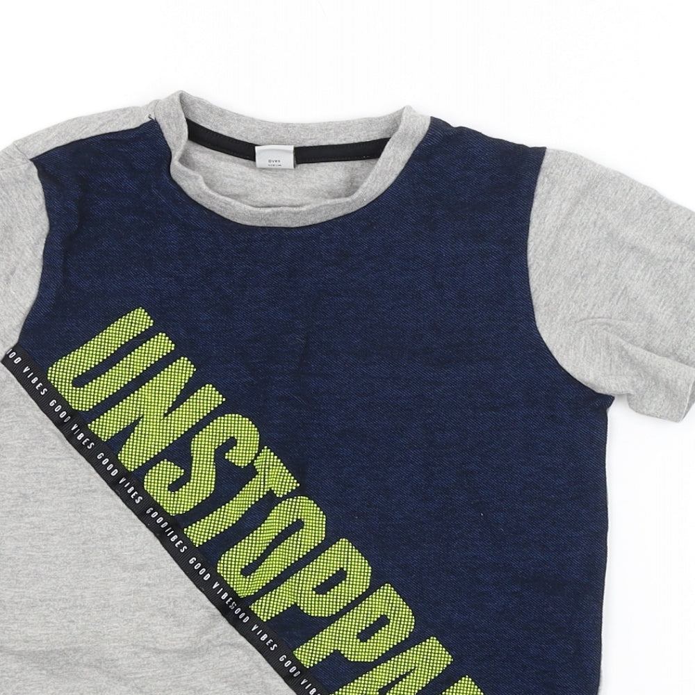 TU Boys Grey   Basic T-Shirt Size 8 Years