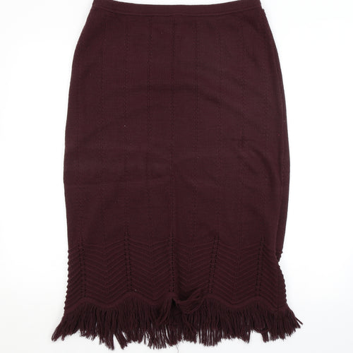 TRUWORTHS Womens Purple Argyle/Diamond  Straight & Pencil Skirt Size 8