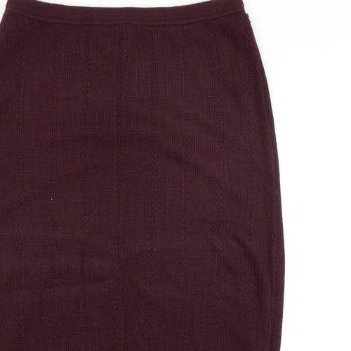 TRUWORTHS Womens Purple Argyle/Diamond  Straight & Pencil Skirt Size 8
