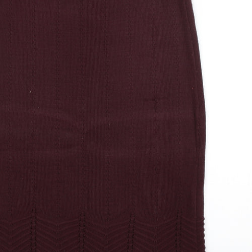 TRUWORTHS Womens Purple Argyle/Diamond  Straight & Pencil Skirt Size 8