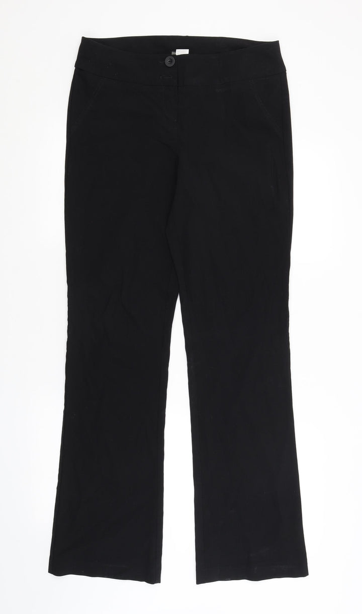 Contempo Womens Black Trousers Size 14 L31 in