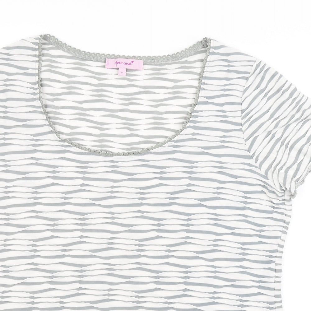 Per Una Womens Multicoloured   Basic Blouse Size 16