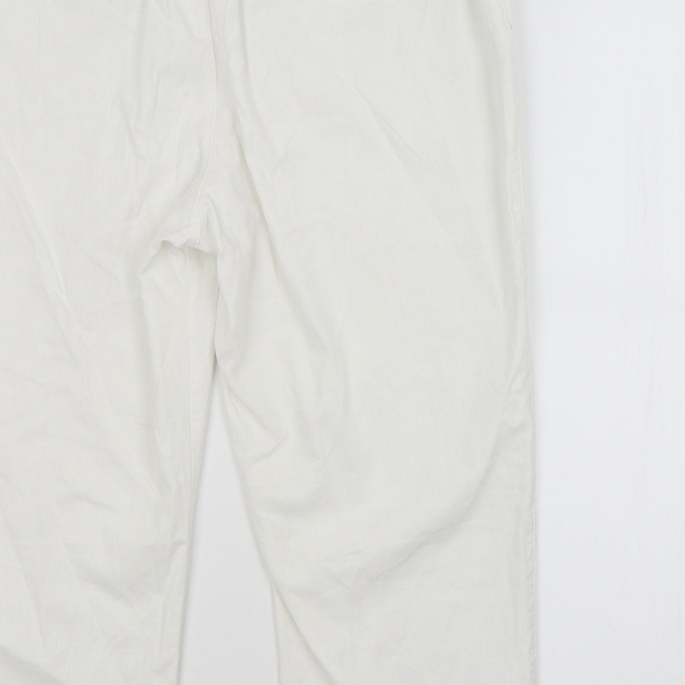 F&F Womens White   Cropped Trousers Size 16 L20 in