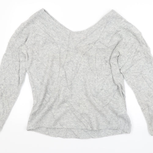 H&M Womens Grey   Pullover Jumper Size M