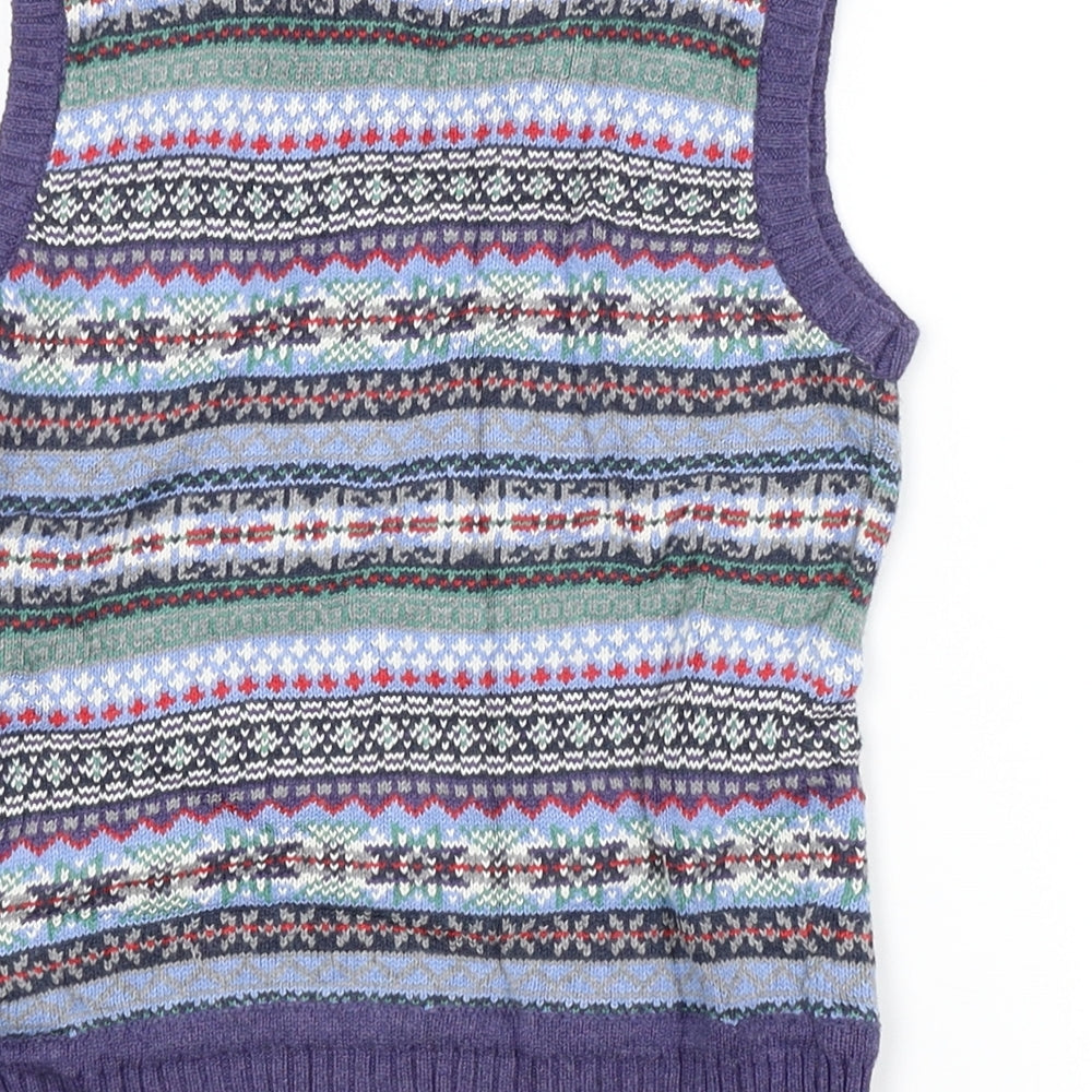 John Lewis Baby Purple Argyle/Diamond  Vest Jumper Size 18-24 Months