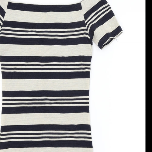 Topshop Womens Multicoloured Striped  Pencil Dress  Size 8