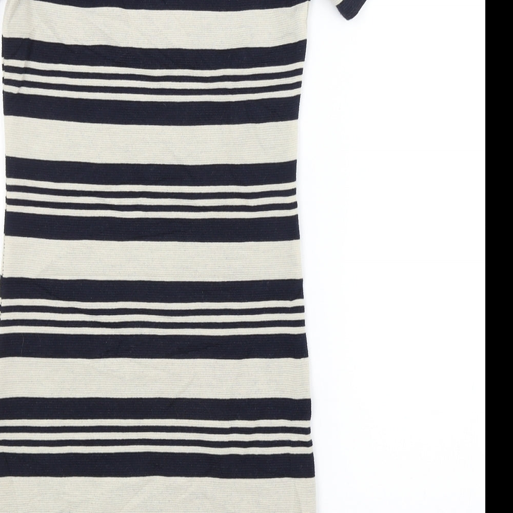 Topshop Womens Multicoloured Striped  Pencil Dress  Size 8