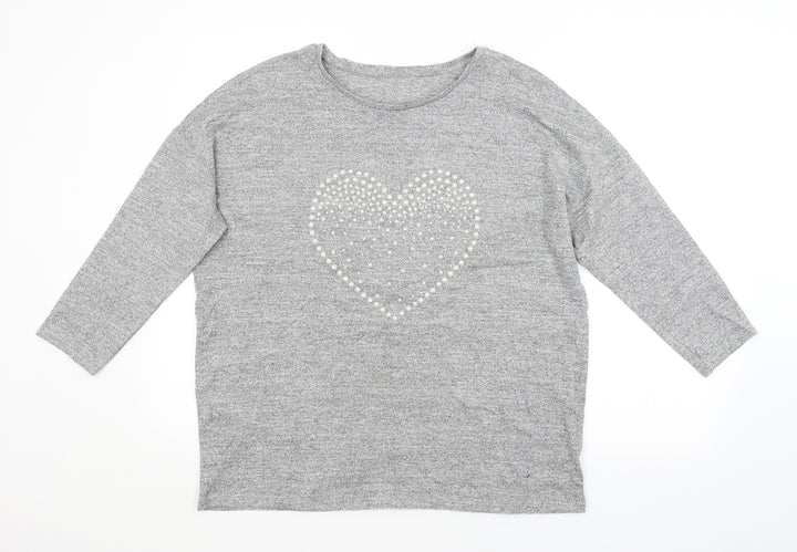 TU Womens Grey Pullover Jumper Size 14