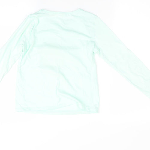 Preworn Girls Green Solid   Pyjama Top   - Avo Great Day