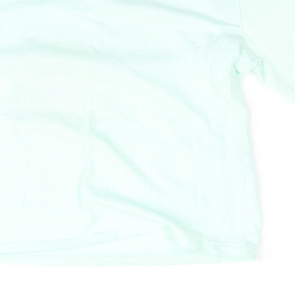 Preworn Girls Green Solid   Pyjama Top   - Avo Great Day