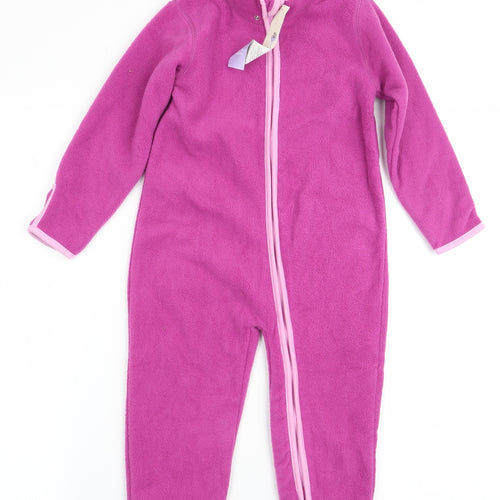 Lilly & Dan Girls Pink   Coverall One-Piece Size 18-24 Months  - Fleece Feel Exterior