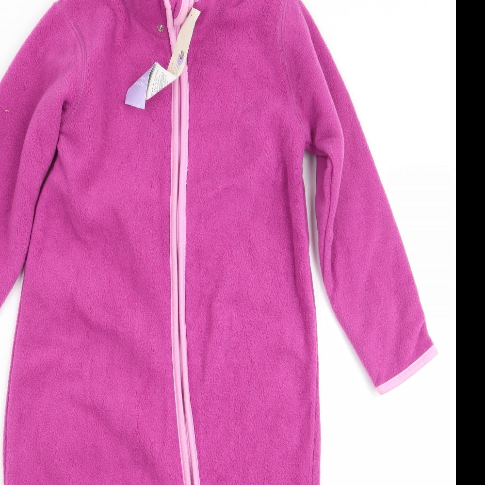 Lilly & Dan Girls Pink   Coverall One-Piece Size 18-24 Months  - Fleece Feel Exterior