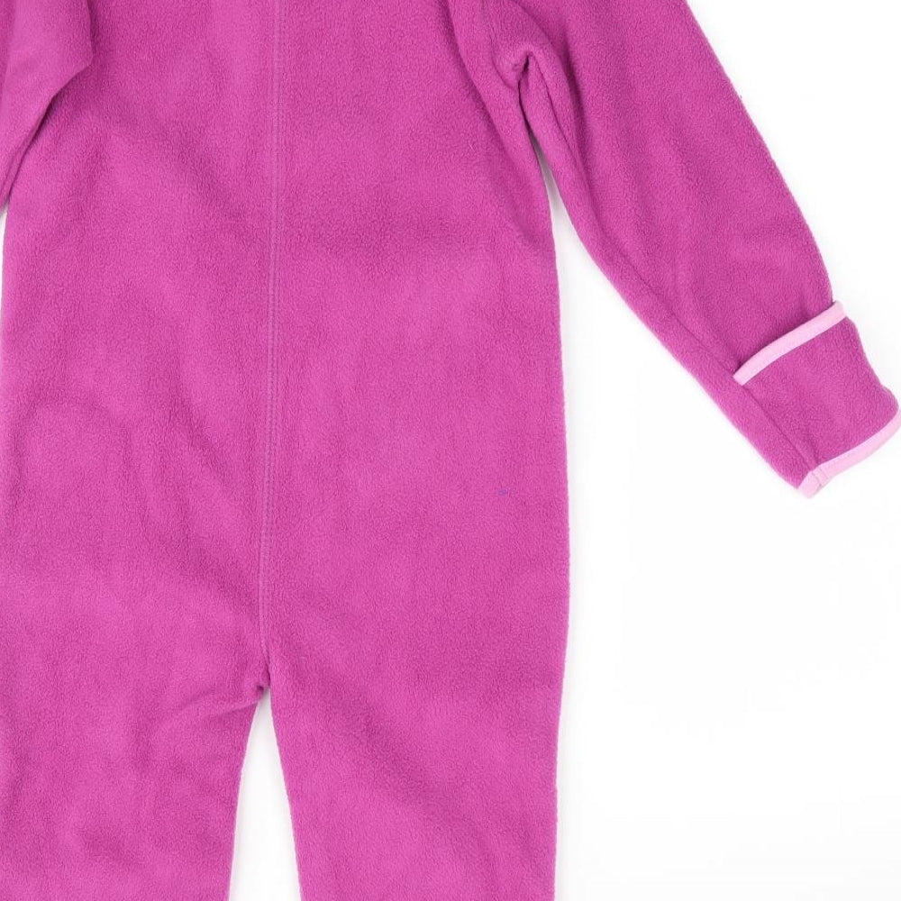 Lilly & Dan Girls Pink   Coverall One-Piece Size 18-24 Months  - Fleece Feel Exterior