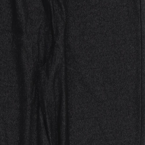 Select Womens Black   Cropped Trousers Size M L25 in - Side Zip