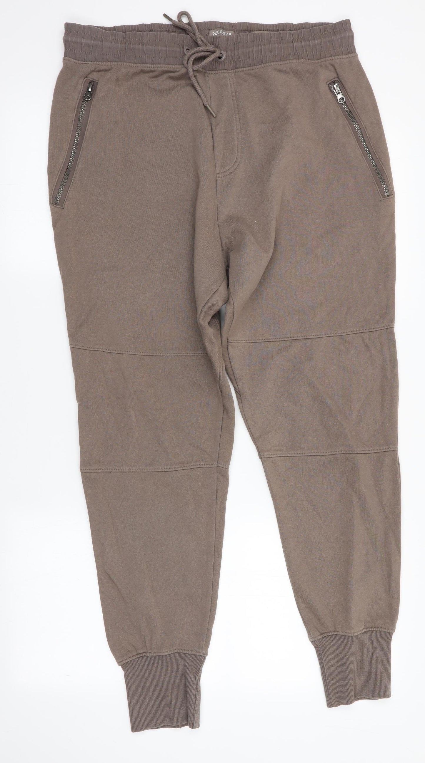 Pull & Bear Womens Brown   Jogger Trousers Size 12 L28 in