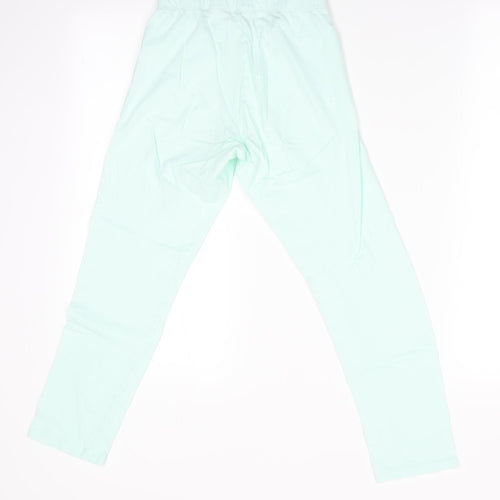 Preworn Girls Green Solid   Pyjama Pants