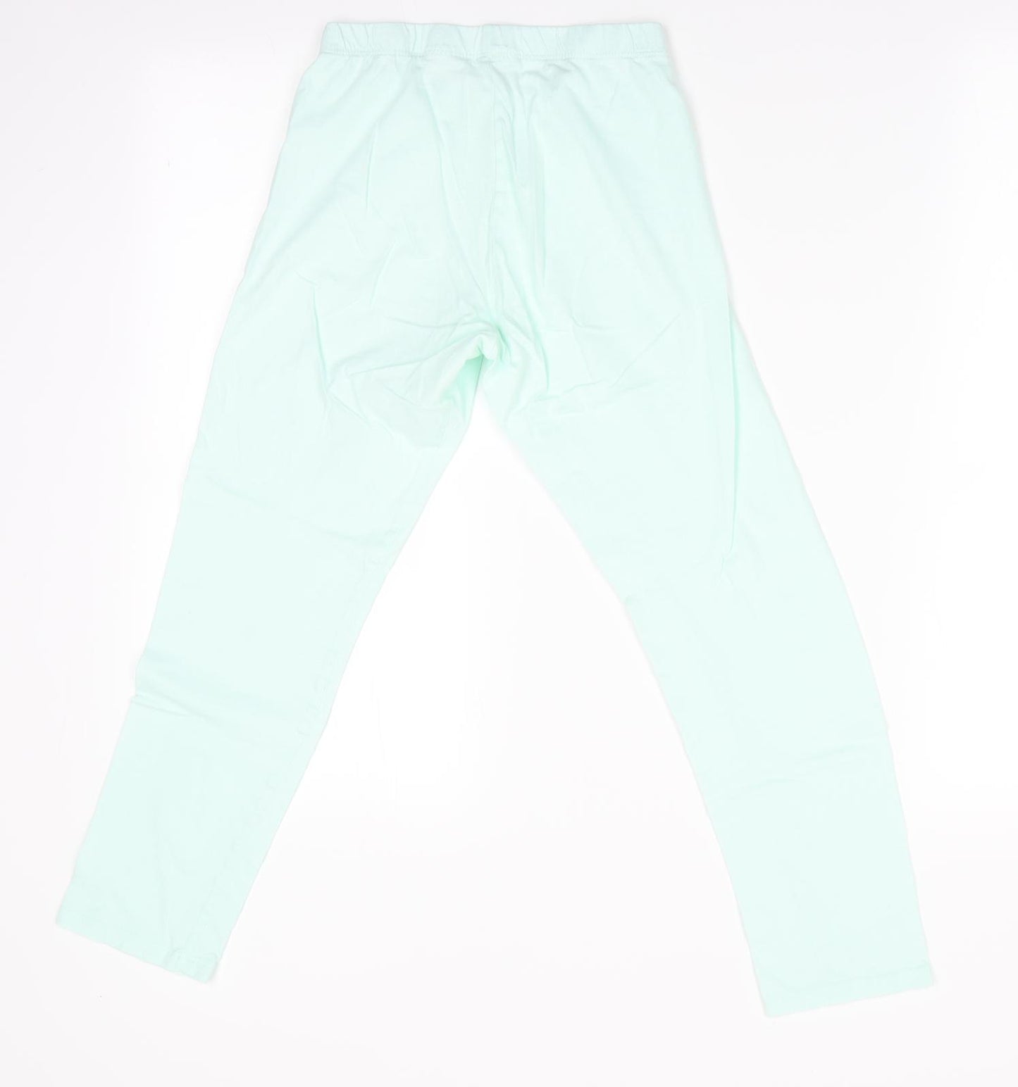 Preworn Girls Green Solid   Pyjama Pants