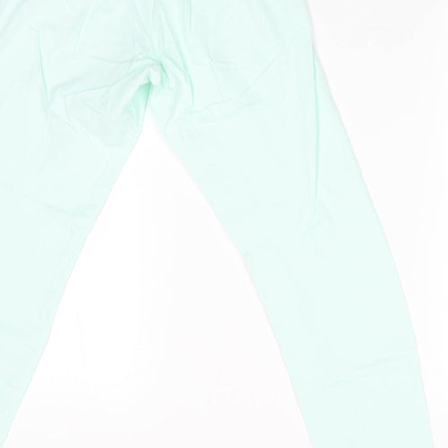 Preworn Girls Green Solid   Pyjama Pants