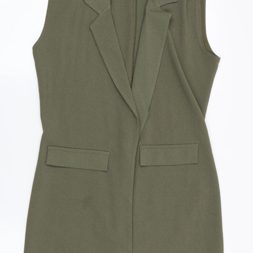 Candy Crush Womens Green   Gilet Waistcoat Size 8  - Longline Waistcoat Style