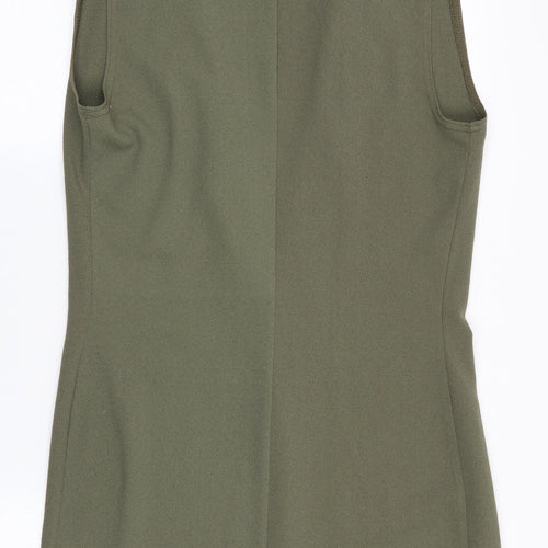 Candy Crush Womens Green   Gilet Waistcoat Size 8  - Longline Waistcoat Style