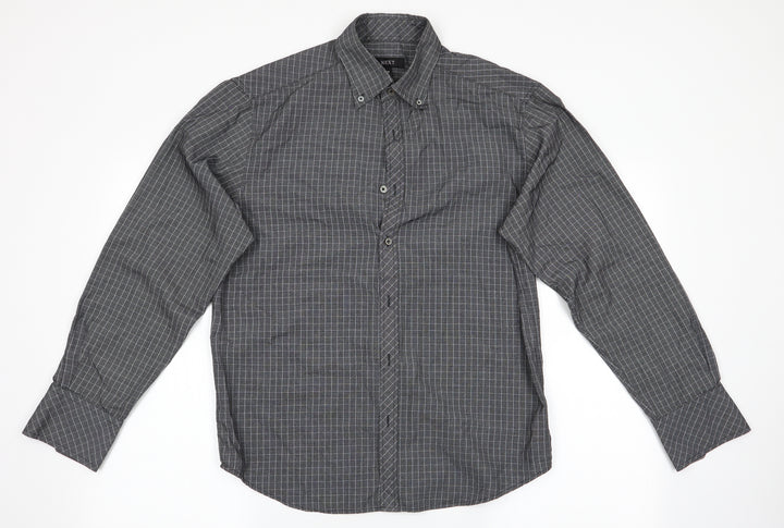 NEXT Mens Grey Check Button-Up Size M