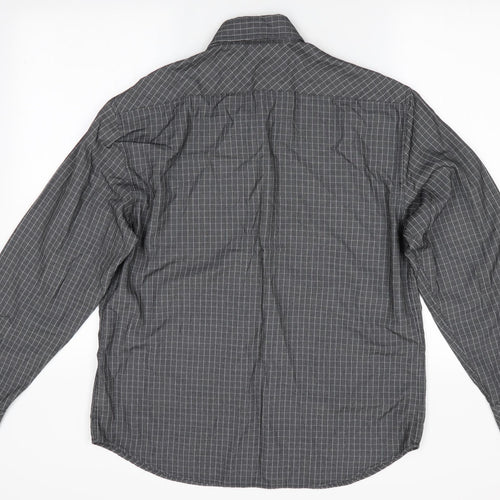 NEXT Mens Grey Check   Button-Up Size M