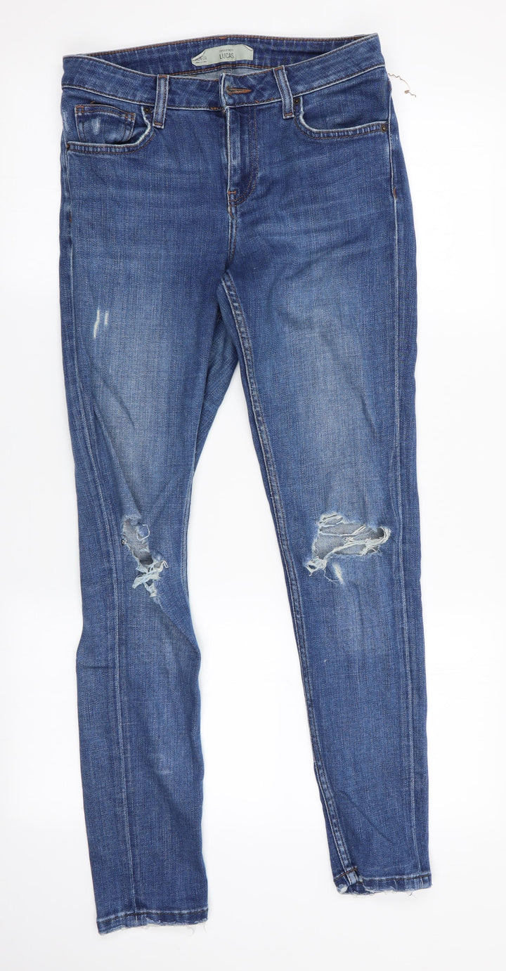 Topshop Mens Blue Straight Jeans Size 26 in L30 in
