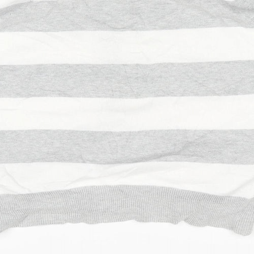 Atmosphere Womens White Striped  Cardigan Jumper Size 14