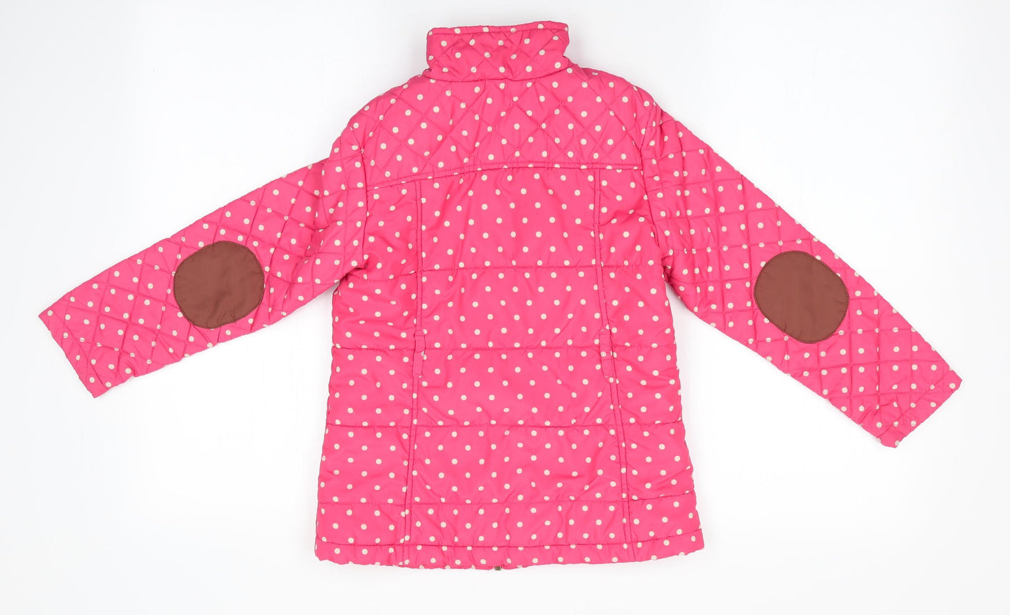 NEXT Girls Pink Polka Dot  Anorak Coat Size 7-8 Years  - Padded