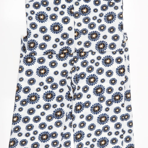 Talco Womens Blue Floral  Jumpsuit One-Piece Size S L25 in