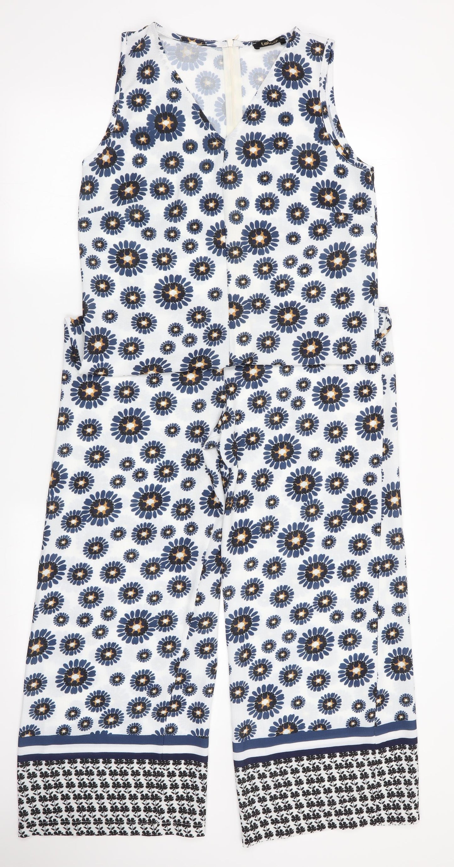 Talco Womens Blue Floral  Jumpsuit One-Piece Size S L25 in