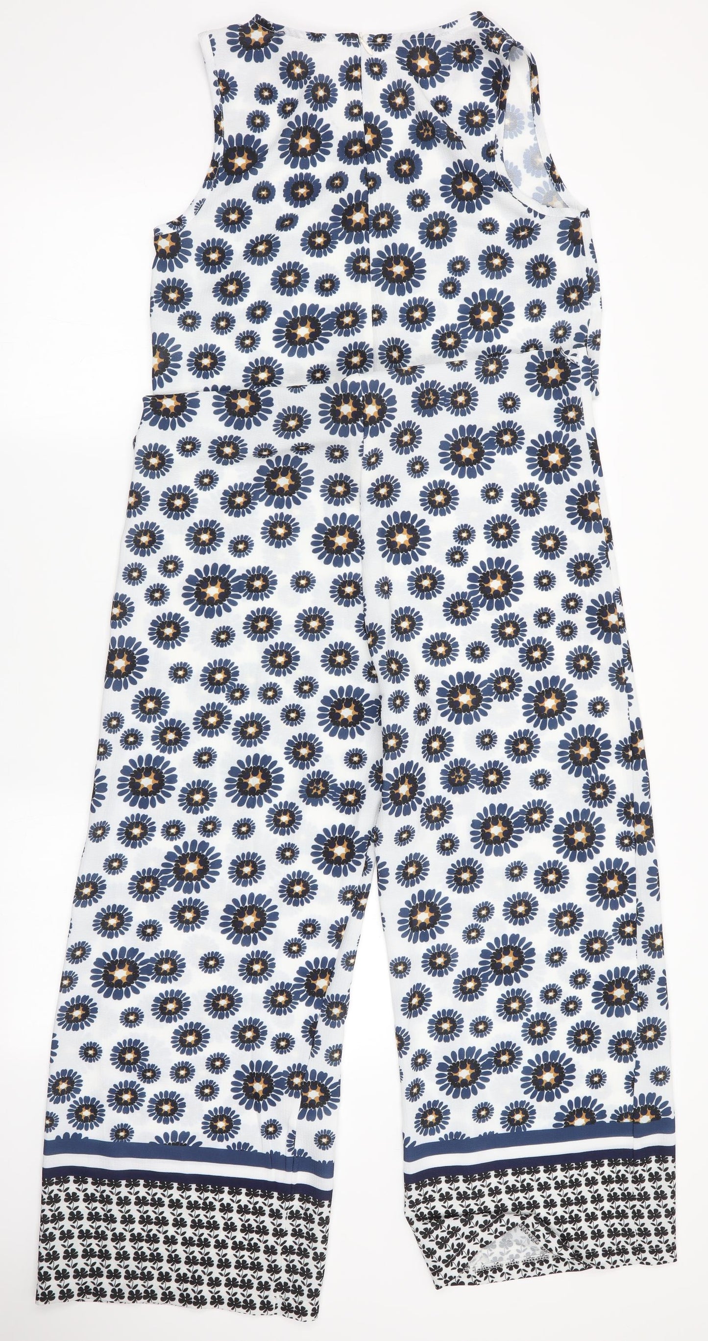 Talco Womens Blue Floral  Jumpsuit One-Piece Size S L25 in