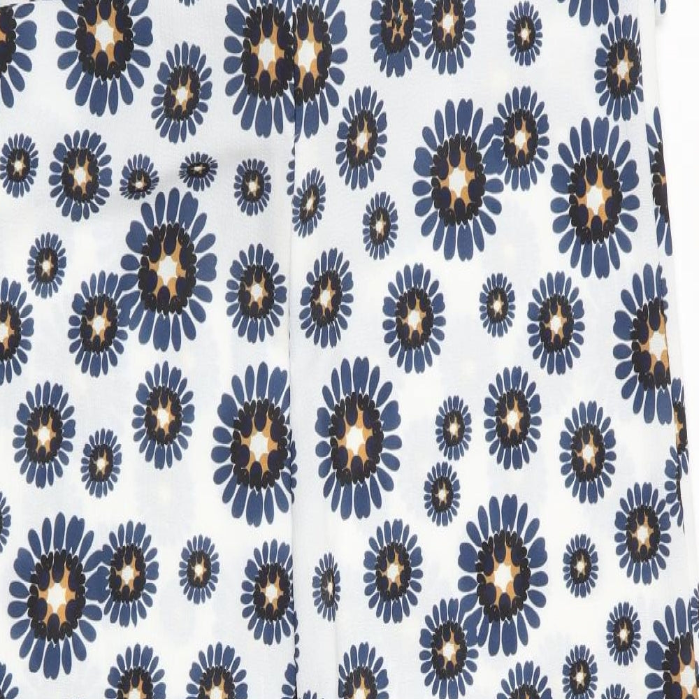 Talco Womens Blue Floral  Jumpsuit One-Piece Size S L25 in