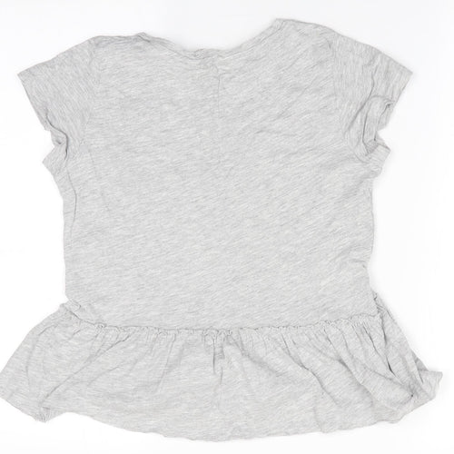 H&M Girls Grey   Basic T-Shirt Size 9-10 Years