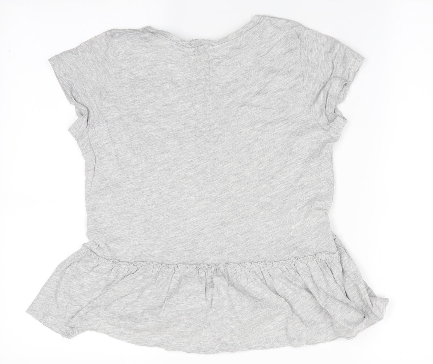 H&M Girls Grey   Basic T-Shirt Size 9-10 Years