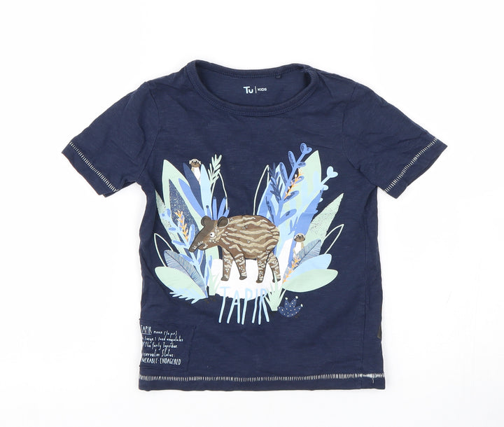 TU Boys Blue   Basic T-Shirt Size 18-24 Months