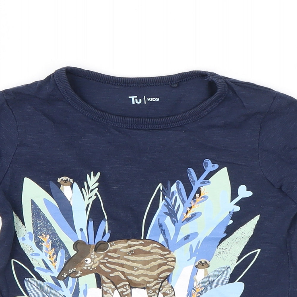 TU Boys Blue   Basic T-Shirt Size 18-24 Months