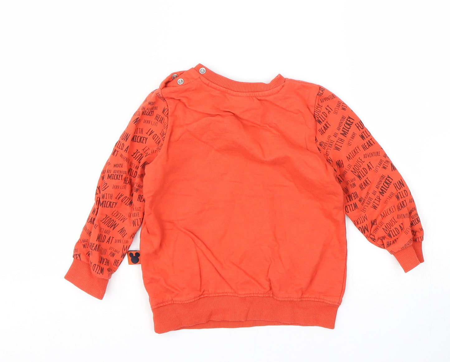 Disney Boys Orange   Pullover Jumper Size 3-4 Years  - Disney