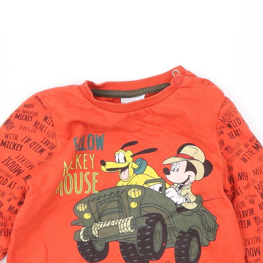 Disney Boys Orange   Pullover Jumper Size 3-4 Years  - Disney