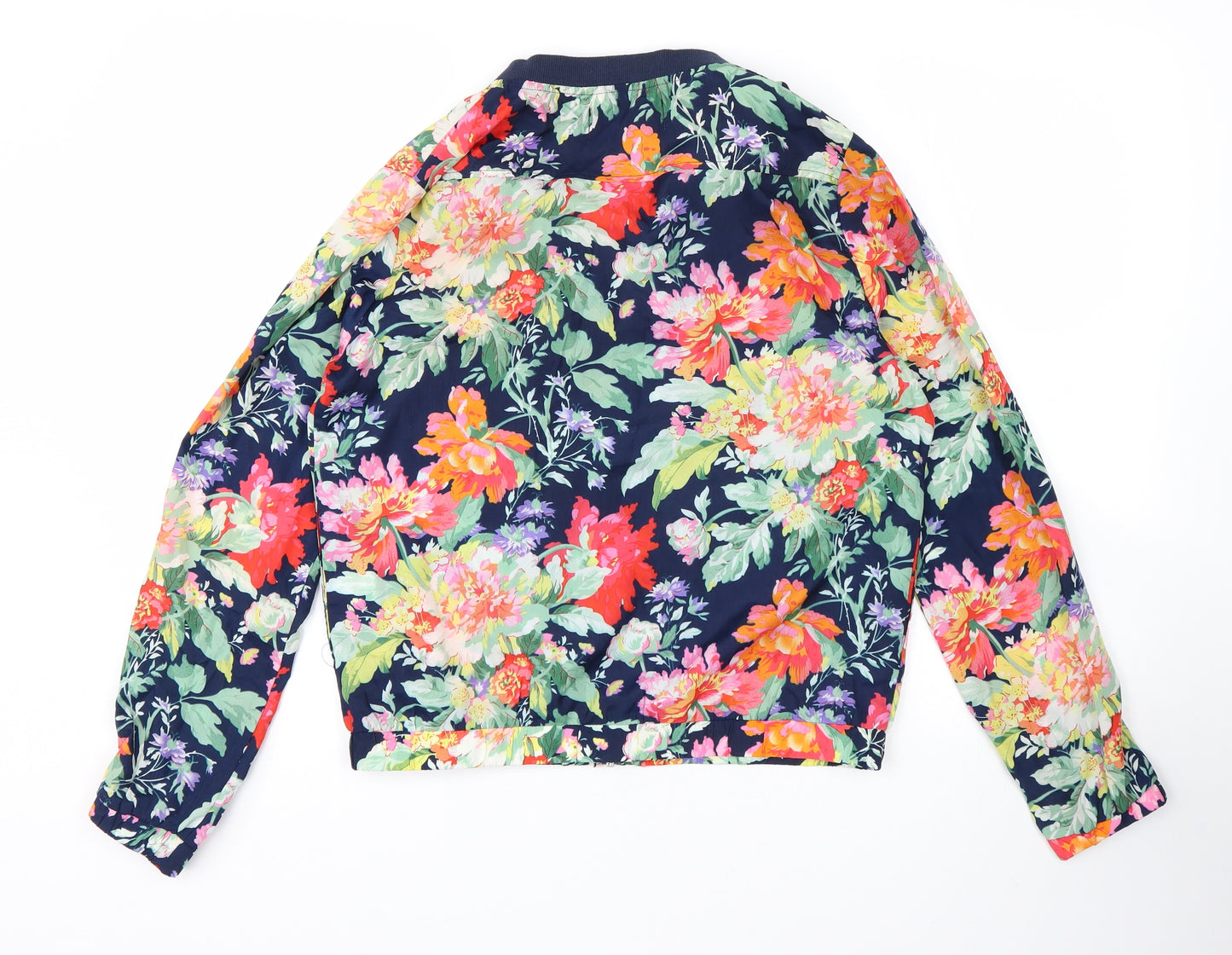 Visage Womens Multicoloured Floral  Windbreaker Jacket Size 10