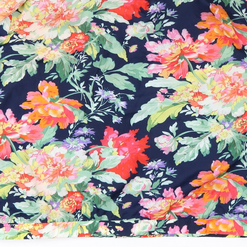 Visage Womens Multicoloured Floral  Windbreaker Jacket Size 10
