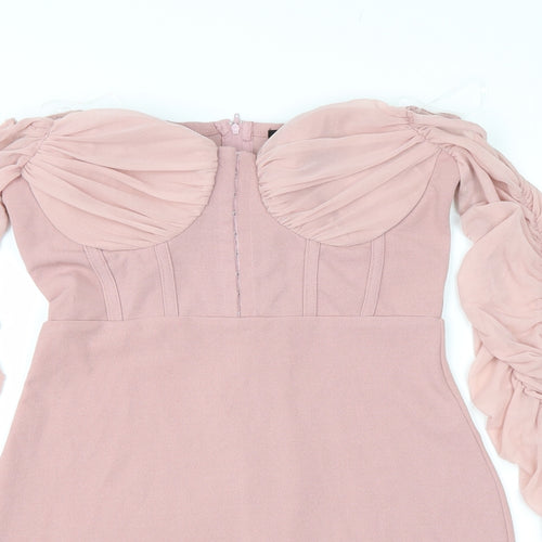 Fashionova Womens Pink   Bodycon  Size M