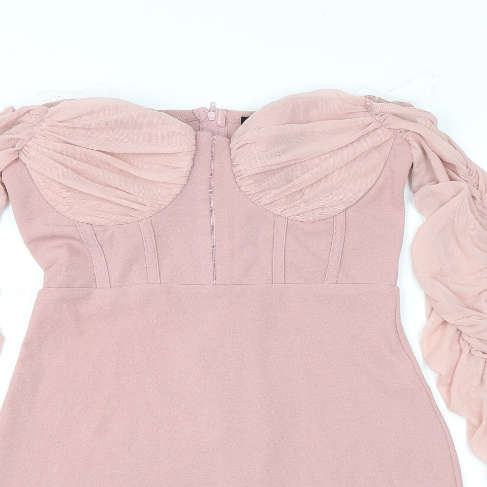 Fashionova Womens Pink   Bodycon  Size M